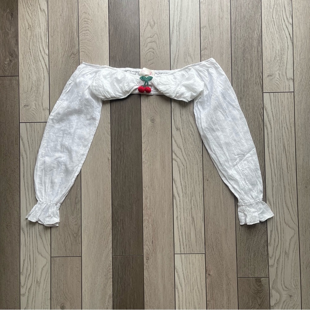 New Pink crop top with Cherry Detail